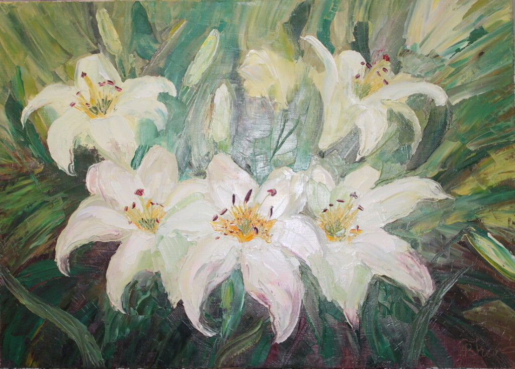 Белые лилии