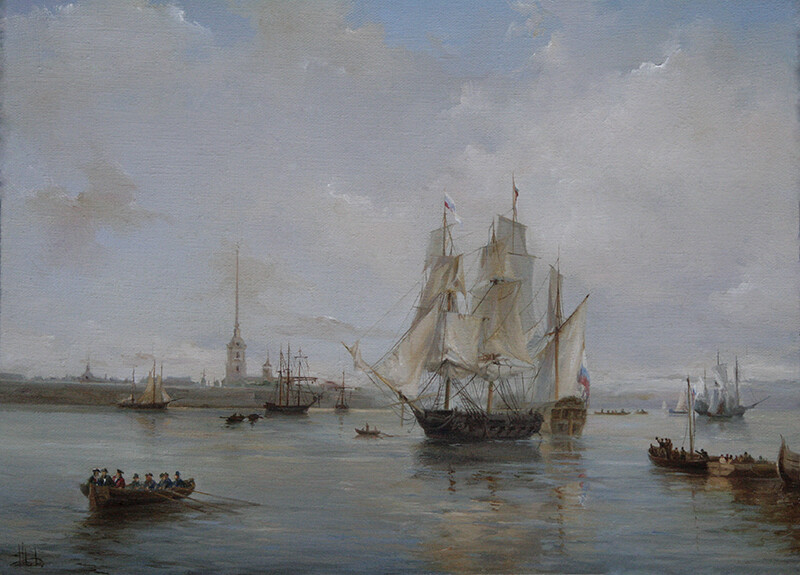 "Вид на Петропавловскую крепость"