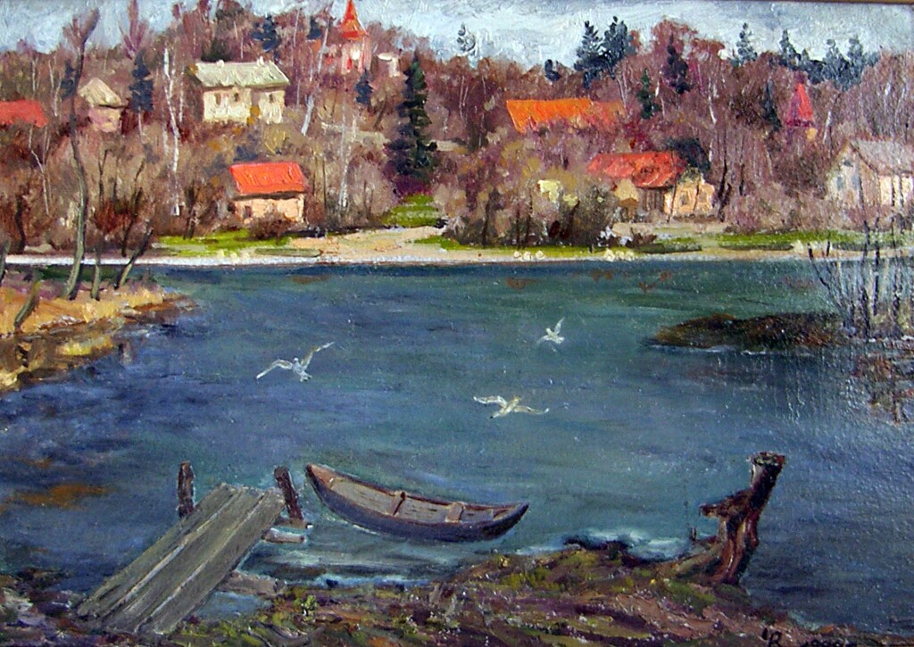 Теплый осенний день на окраине Калининграда.