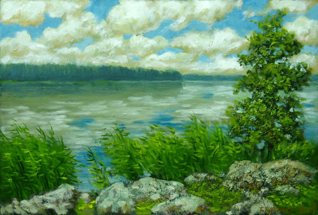 Облачно.Озеро