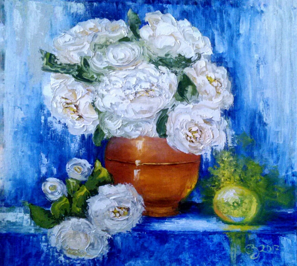 Белые пионы