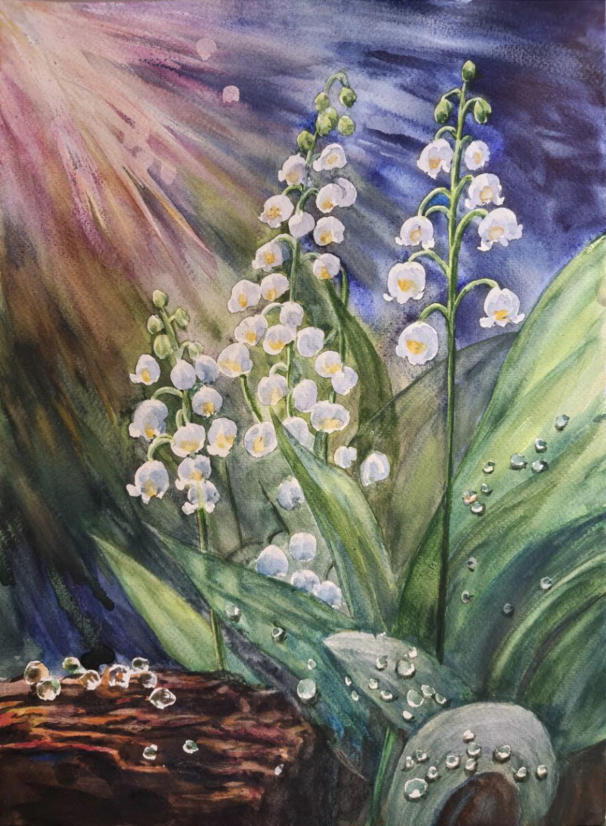 Май. Цветущий ландыш