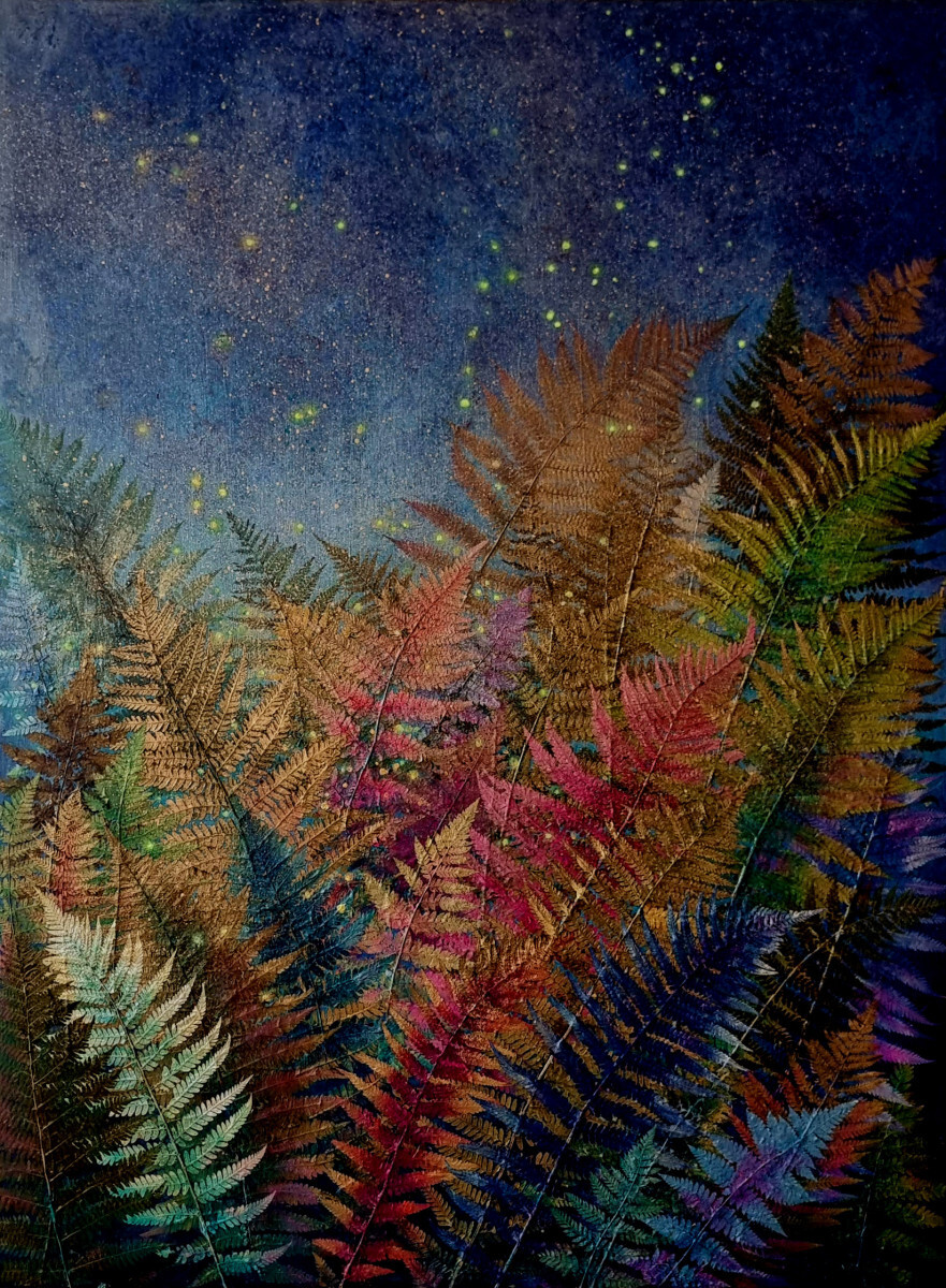 Папоротник. Светлячки.