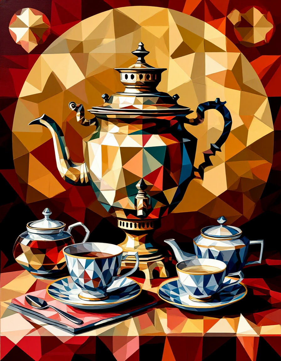 Самовар Бурлюка . Приглашение к чаепитию