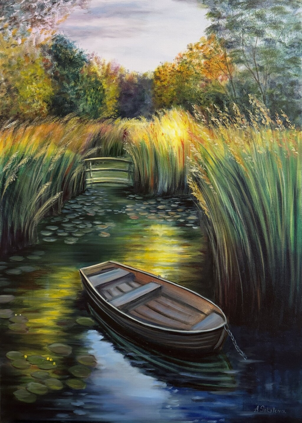 Лодка на закате