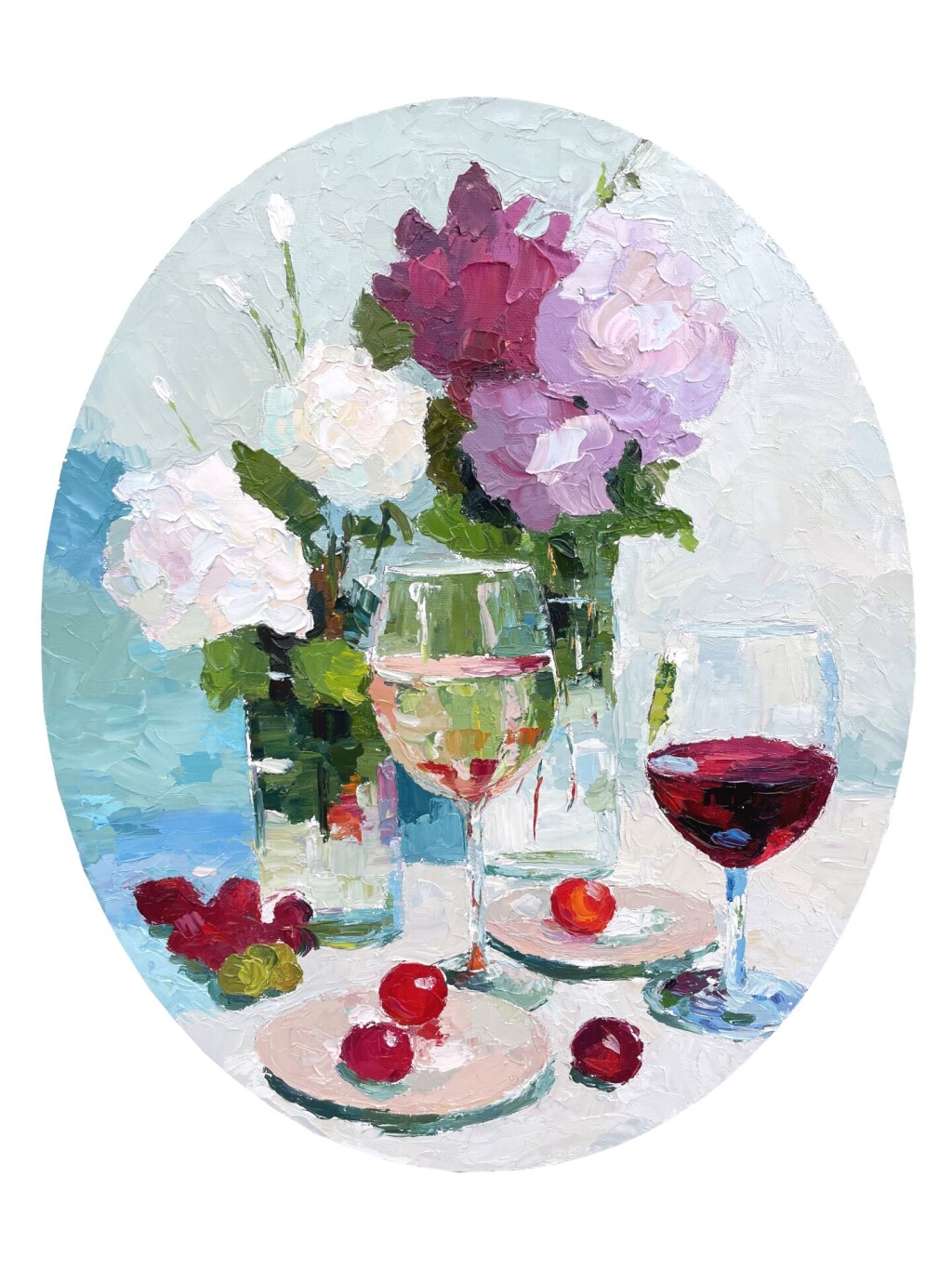 Пионы и вино