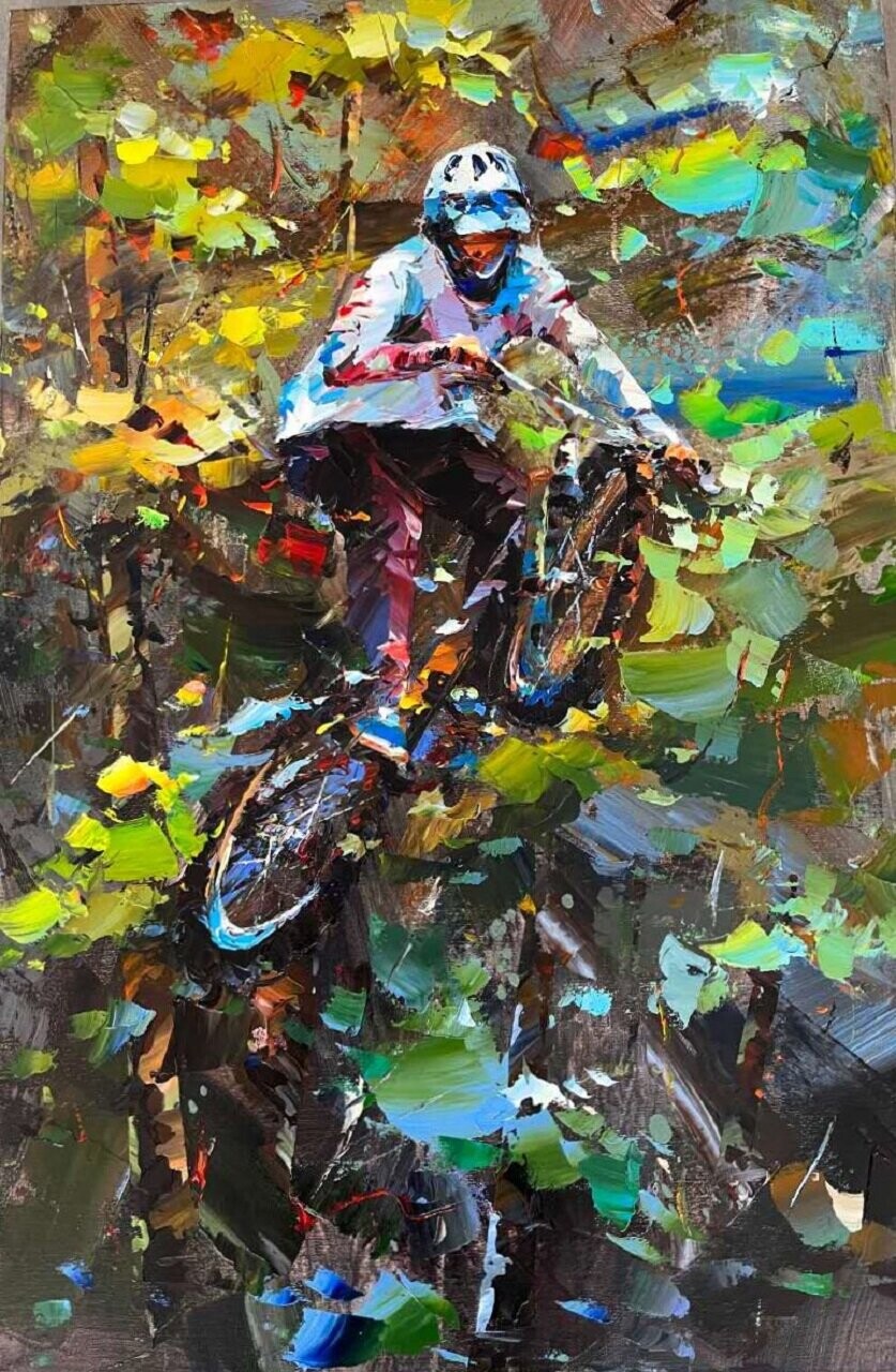 Велосипедист. Мгновение полета