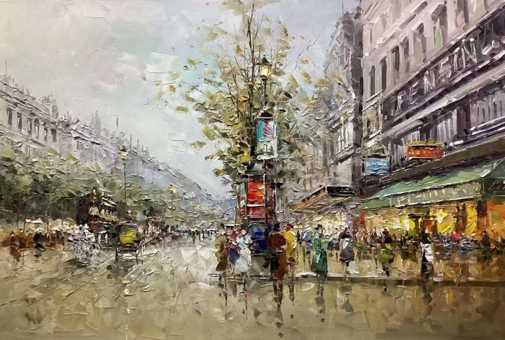 Большие бульвары, Театр дю Водевиль (вольная копия А. Бланшара)