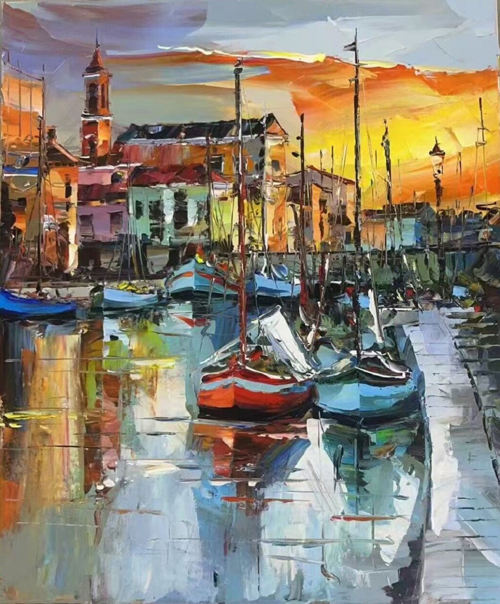 Замерли лодки. Венеция. Вечер