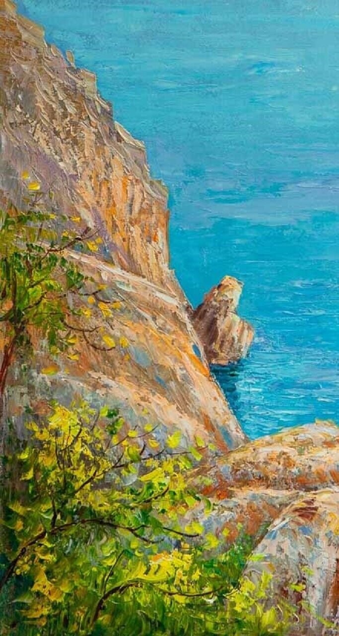 Утесы над лазурным морем 1. Крым