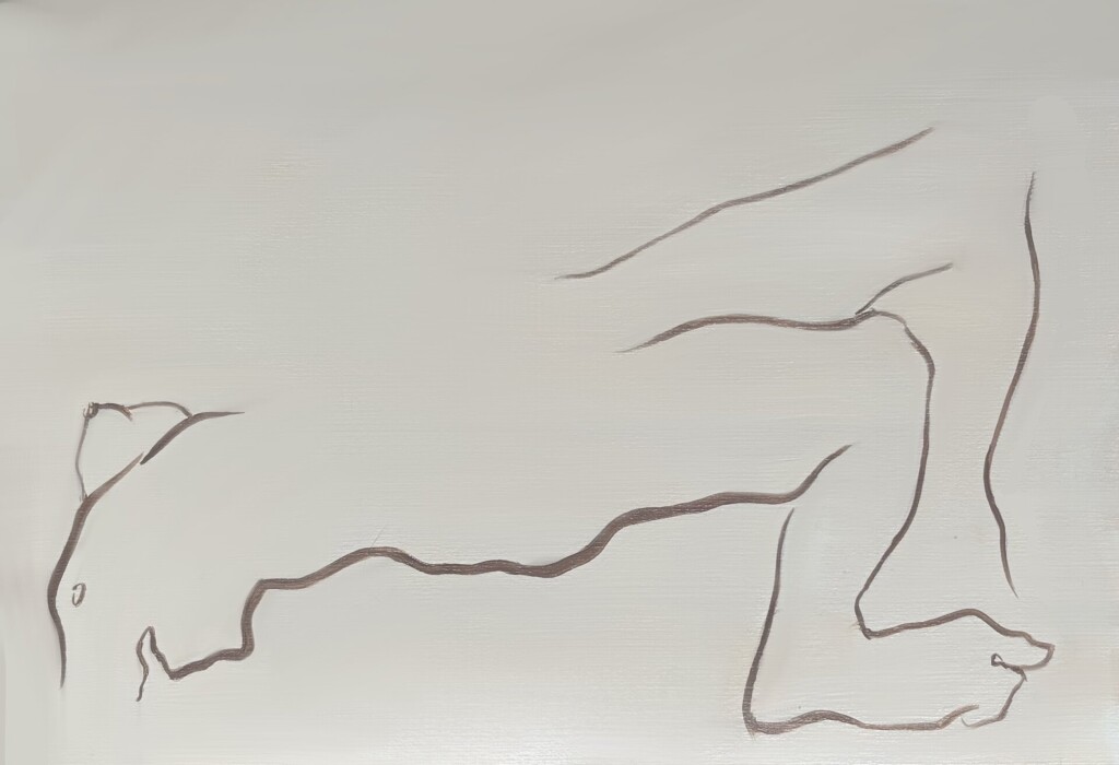 Изгиб. Абстрактная картина, минимализм