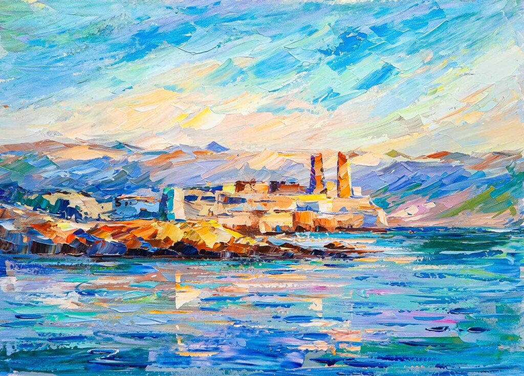 (вольная копия) Клода Моне «Антиб, дневной эффект»