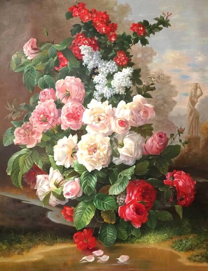 Букет с белыми розами