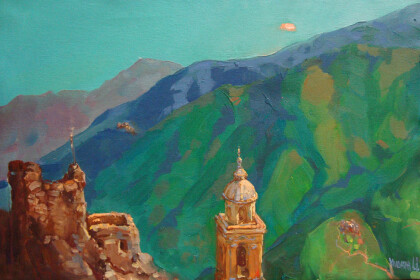 Утро в горах Италии