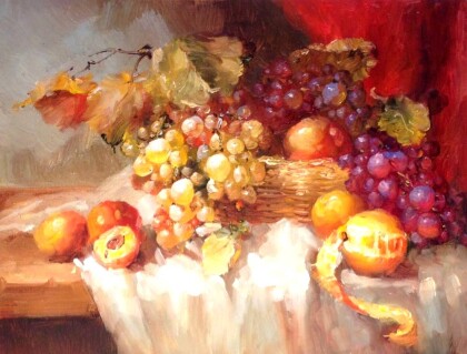 Натюрморт с апельсином