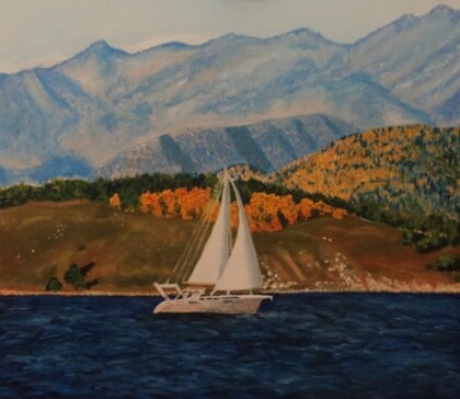 Озеро Байкал, белеет парус одинокий