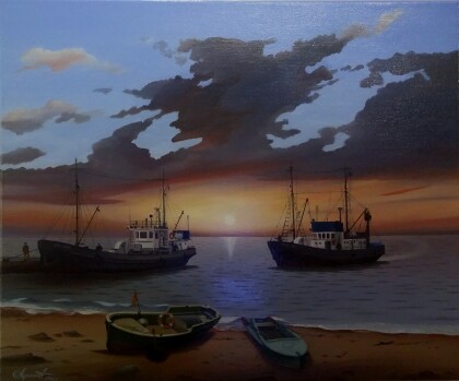 Закат на Азове