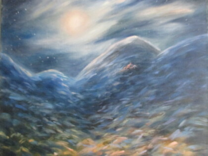 Лунная мгла над горами