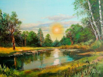 Озеро в лесу