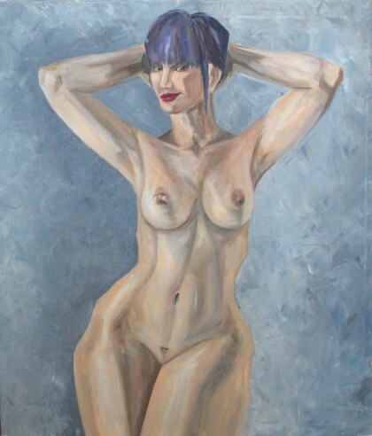 Обнаженная в серебряном цвете