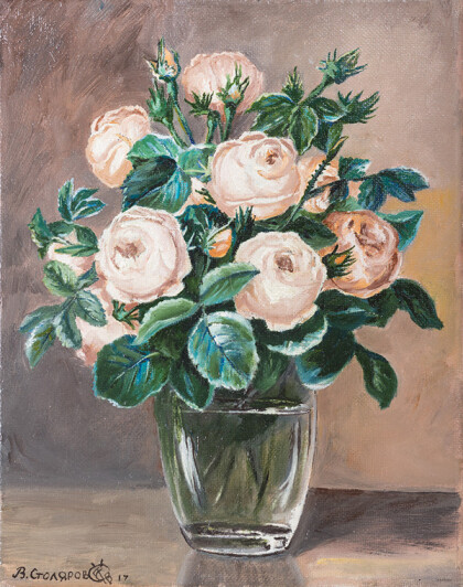 Розы в стакане