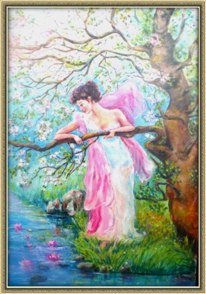 Дева у пруда