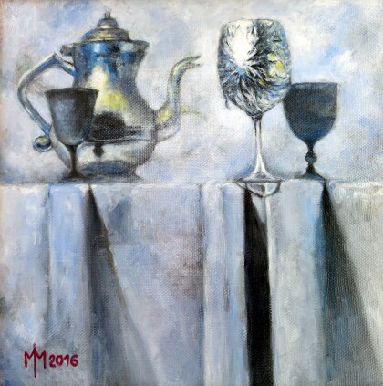 Серебрянный бокал