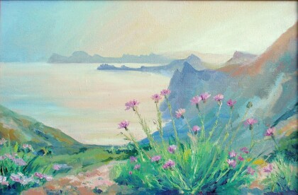 Васильки на склонах Тихой бухты.