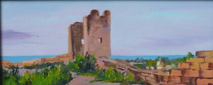 Феодосия. Генуэзская крепость на закате.