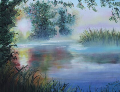 Утро на озере