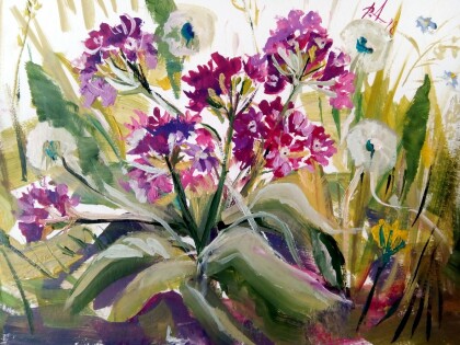 Этюд "Примула"