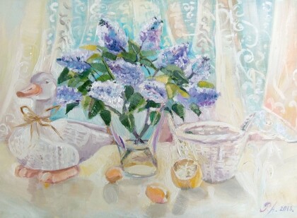 Натюрморт с сиренью