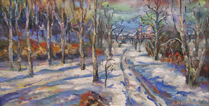 зимняя дорога в махру