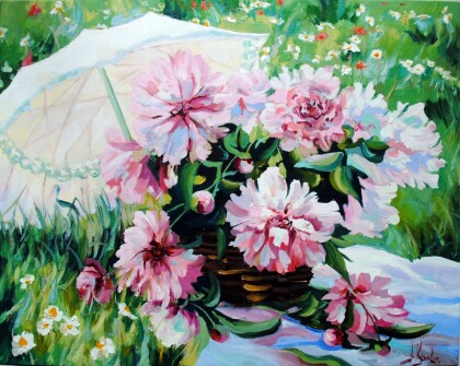 "На полянке."