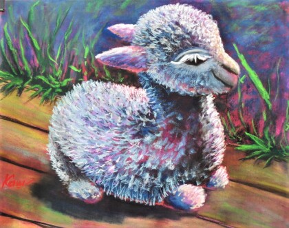 Розовая альпака