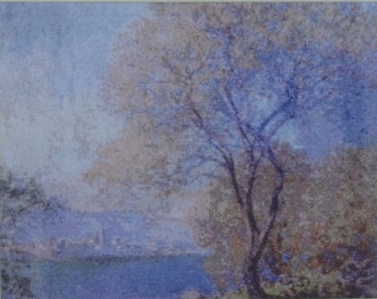 сиреневый пейзаж