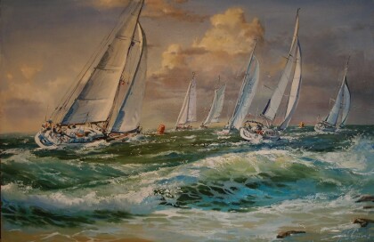 с небом и волной