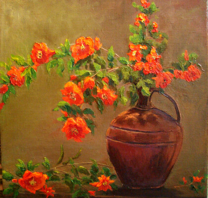 Гранат цветёт