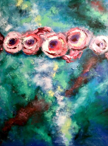 Вишневый сад в сумерках