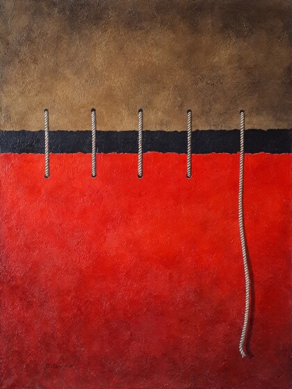 Абстракция сшитая с помощью нитей сюрреализма