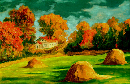 Дом окнами в поле