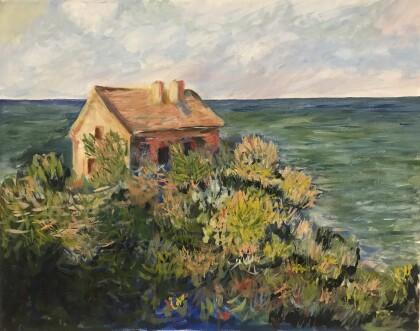Рыбацкий домик в Варенжвиле (копия картины Клод Моне)