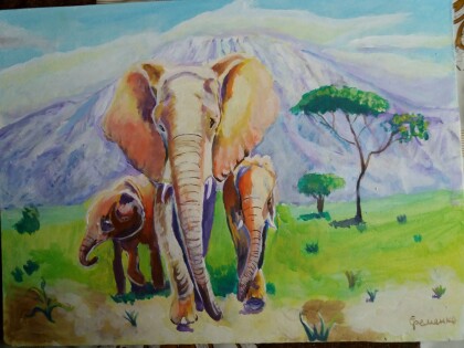 мать слониха