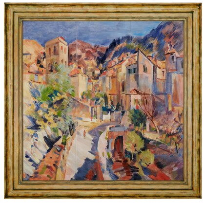 Керамическая картина по мотивам работы Константина Коровина «В окрестностях Ниццы»