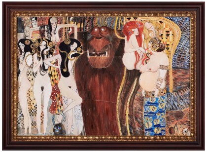 Керамическая картина по мотивам работы Густава Климта «Бетховенский фриз»