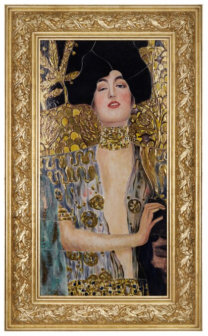 Керамическая картина по мотивам работы Густава Климта «Юдифь с головой Олоферна»