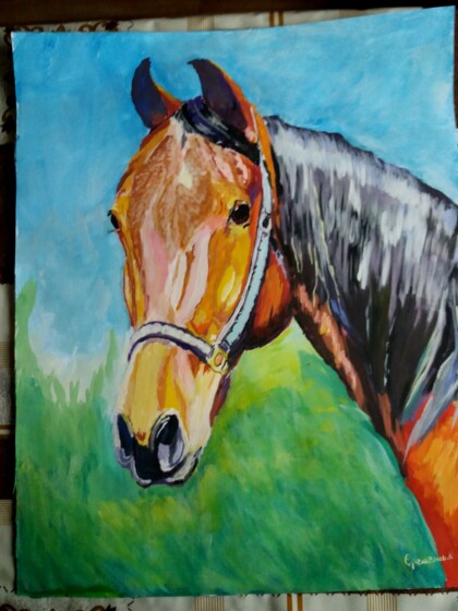 роадостная лошадь