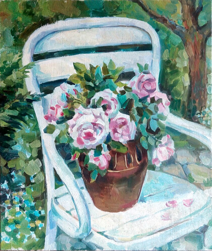 Розы в саду