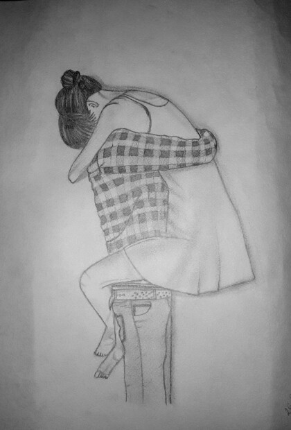 Объятия девушки