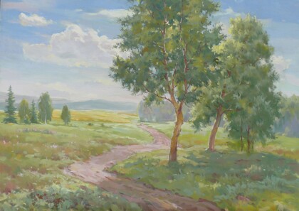 В тени деревьев